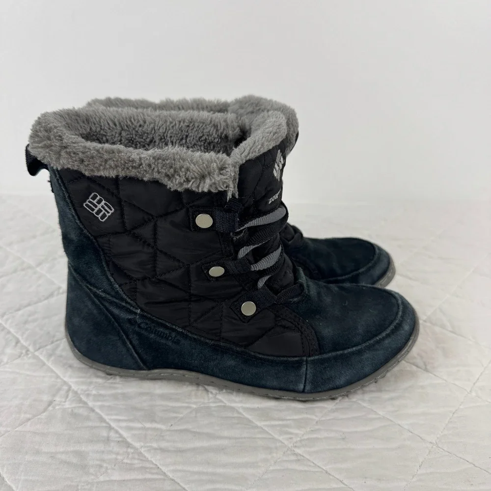 Columbia Minx Shorty Omni-Heat Waterproof Winter Boots Black‎ YL5207-011 7.5